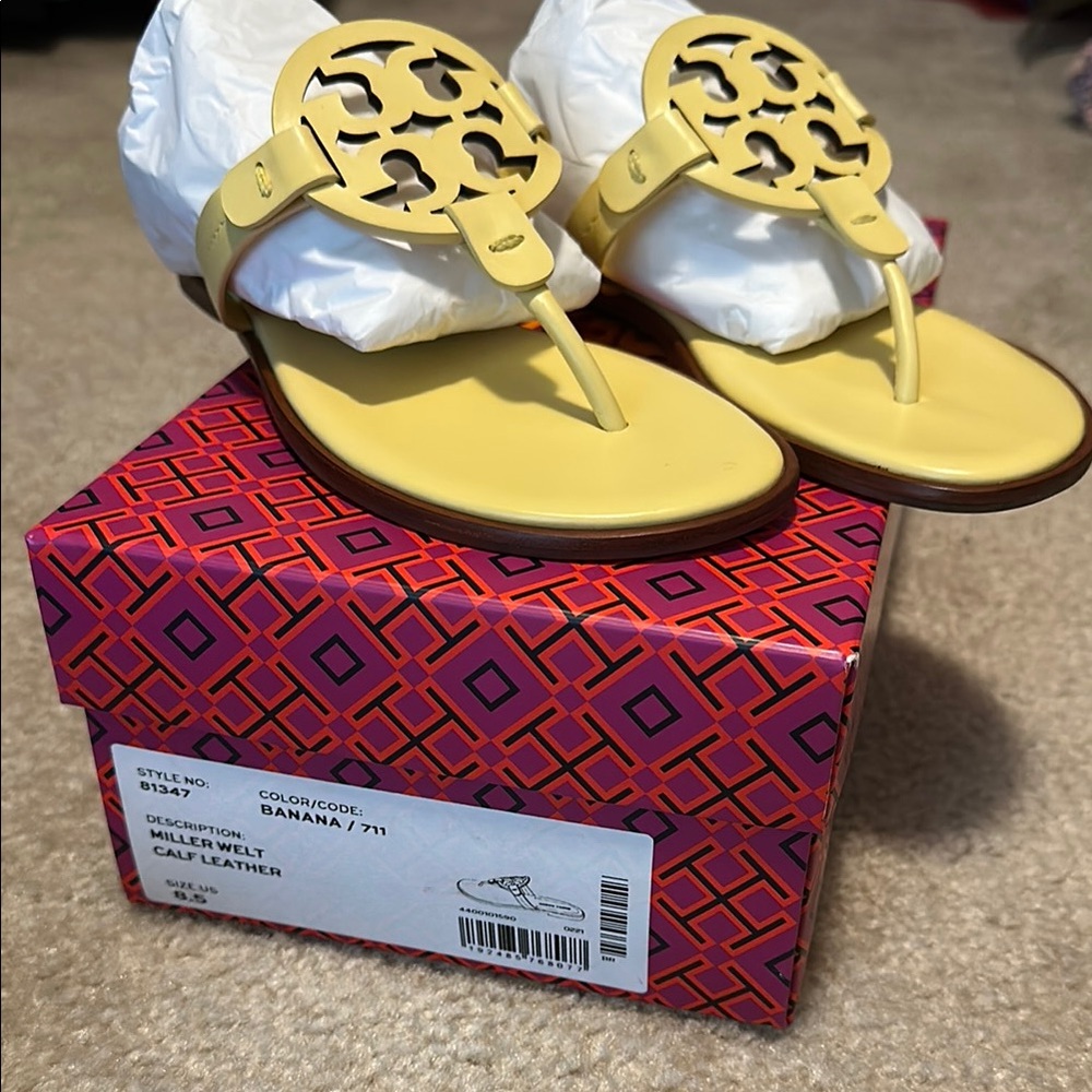 Tory Burch Yellow Sandals